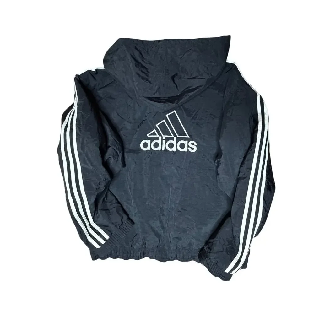 Adidas Vintage Insulated Branded Graphic Hoodie Jacket size Large